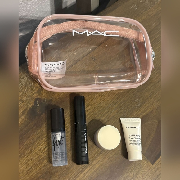 MAC 5 Item Cosmetics Set with Pink/Clear Cosmetic Bag, NEW, $80 MSRP - Picture 13 of 16